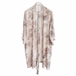 Szlafrok kimono bambusowe - Beige garden / Lullalove