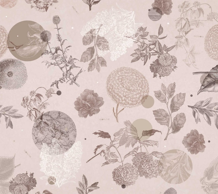 Szlafrok kimono bambusowe - Beige garden / Lullalove