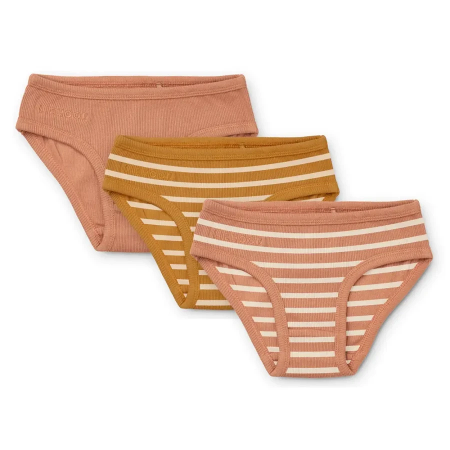 Bawełniane majtki Nanette 3-pak - Stripe: Tuscany rose multi mix / Liewood LW14295