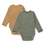 Body niemowlęce Hali  2-pak – Stripe: Hunter green multi mix / Liewood