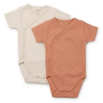 Body niemowlęce z krótkim rękawem Hali 2-pak – Tuscany rose, sandy / Liewood