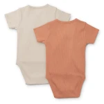 Body niemowlęce z krótkim rękawem Hali 2-pak – Tuscany rose, sandy / Liewood