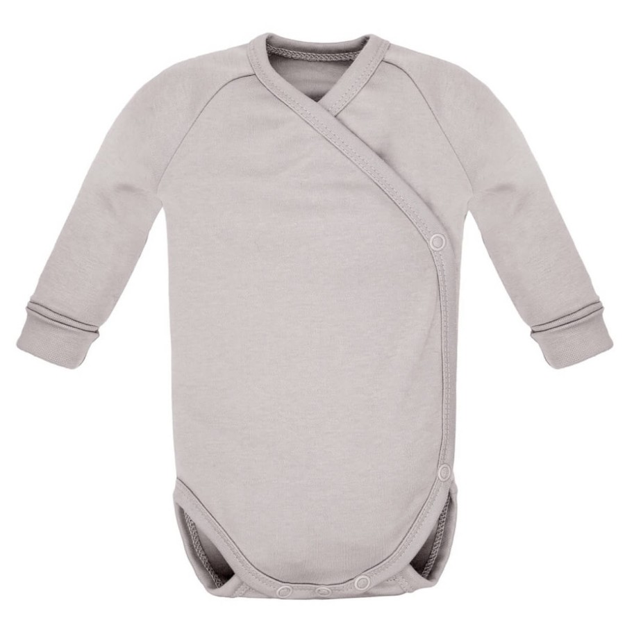 Body z długim rękawem - jasny szary / POOFI