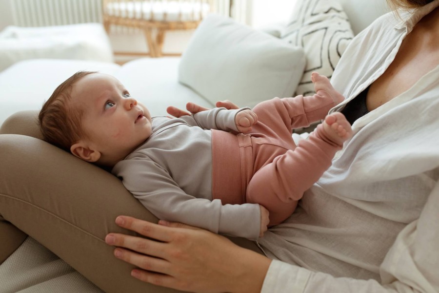 Body z długim rękawem - jasny szary / POOFI