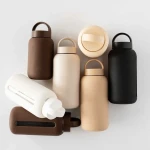Szklana butelka do monitorowania dziennego nawodnienia Day Bottle - BLACK / BINK