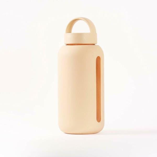 Szklana butelka do monitorowania dziennego nawodnienia Day Bottle - CREAM / BINK