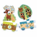 Puzzle trio LEŚNY POCIĄG 20 el./ Djeco DJ08194