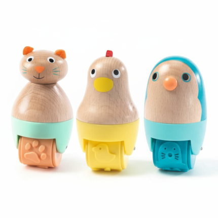 3 wałki z wzorkami do masy plastycznej / Djeco DJ09035