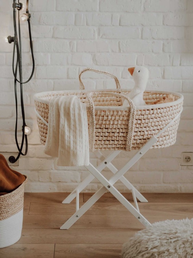 Stojak do kosza mojżesza - smart - naturalny / AhojBaby