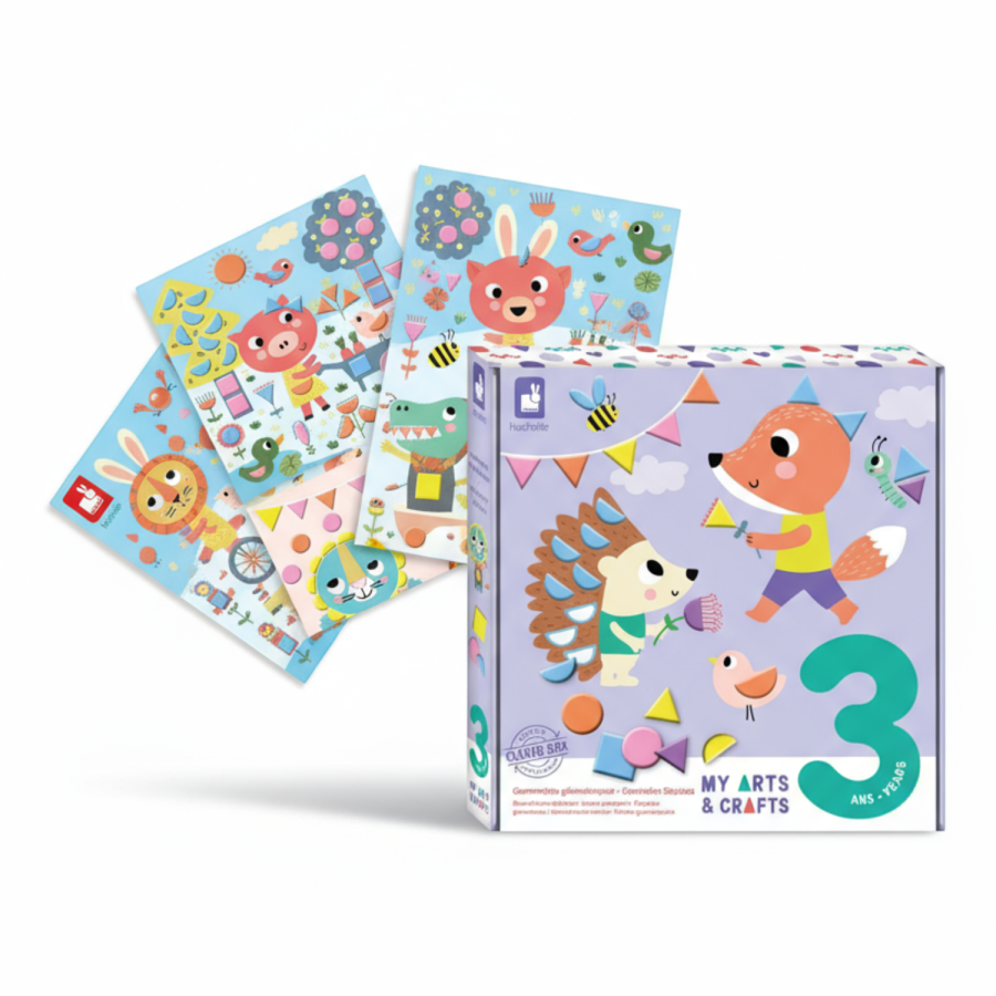 Zestaw kreatywny - Naklejki geometryczne My arts & crafts 3+ / Janod  J07740