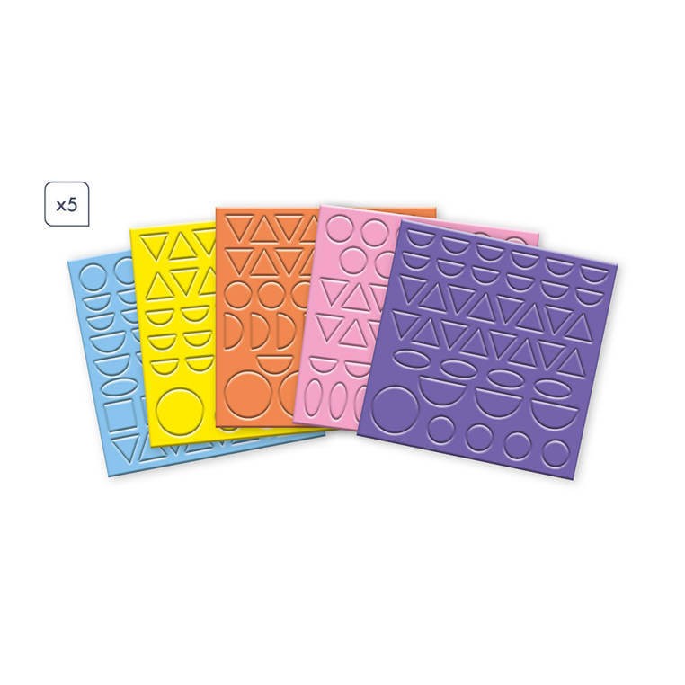 Zestaw kreatywny - Naklejki geometryczne My arts & crafts 3+ / Janod  J07740