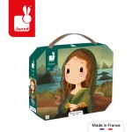 Puzzle w walizce Obraz inspirowany twórczością da Vinci 100 elementów 6+ / Janod J02579