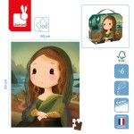Puzzle w walizce Obraz inspirowany twórczością da Vinci 100 elementów 6+ / Janod J02579