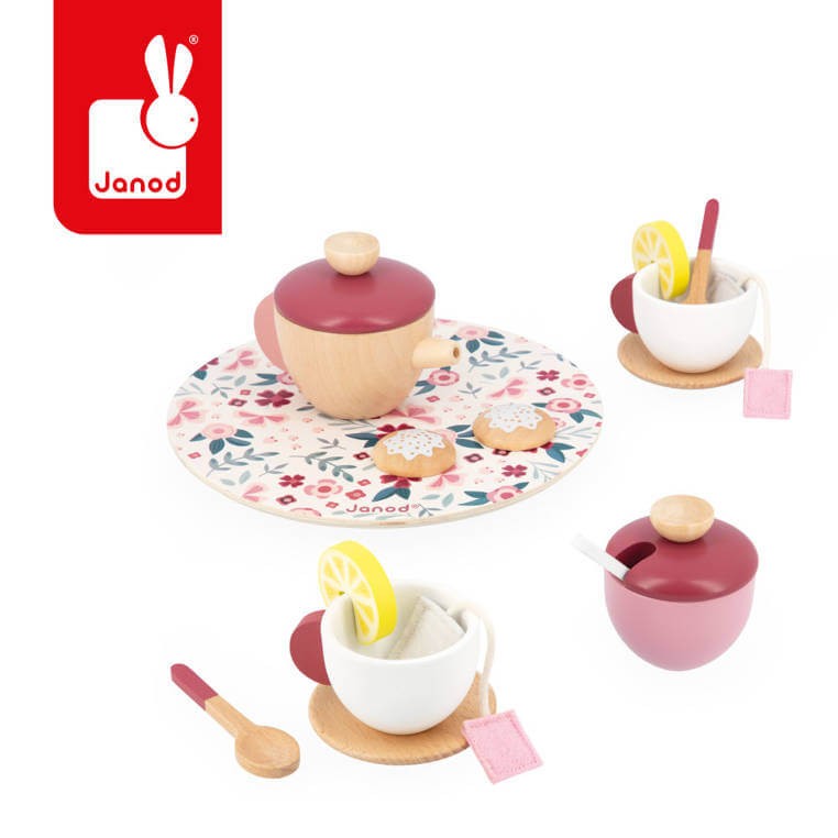 Drewniany zestaw do herbaty Twist 2+ / Janod J06631