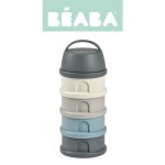 Pojemniki na mleko w proszku 4 komory mineral grey - blue / Beaba