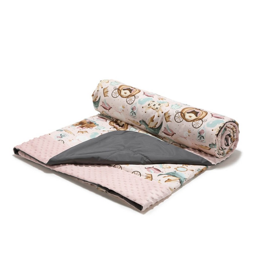 Koc piknikowy z kieszonką, mata do zabawy XXL 180x190 - PRINCESS / La Millou