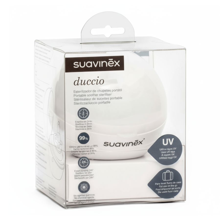 Sterylizator UV Duccio do smoczków - biały / Suavinex