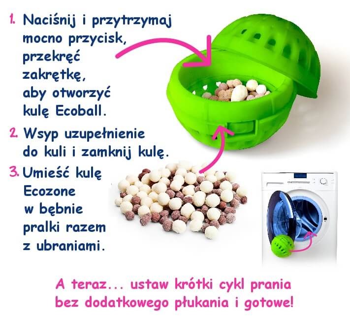 Ecoballs - kule piorące na 250 prań, PURE LINEN / Ecozone