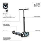 Highwaykick 5 LED Hulajnoga trójkołowa balansowa ze świecącymi kółkami 5+ Steel / Scootandride