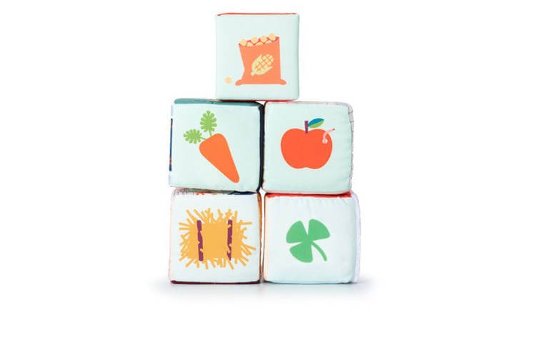 Zestaw 5 miękkich klocków wielofunkcyjnych Stodoła Farma 12m+ / Lilliputiens