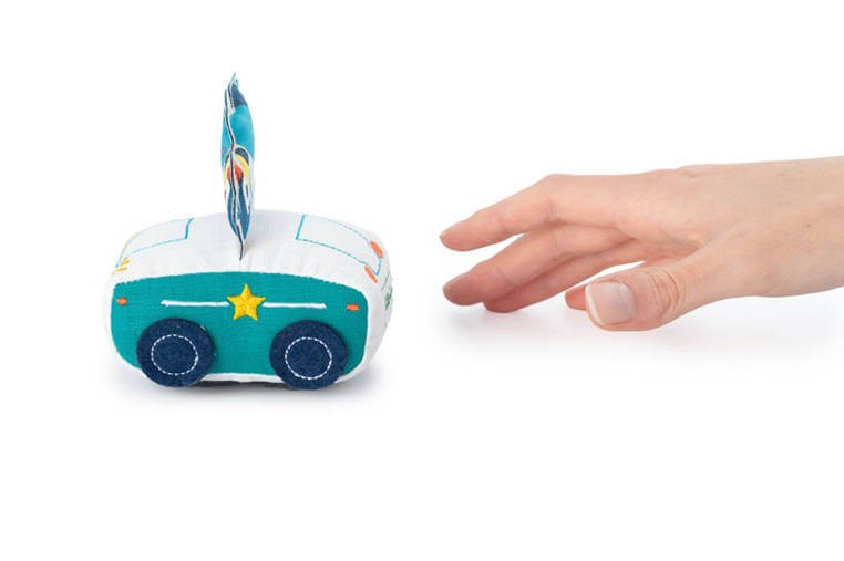 Miękkie auto z napędem pull-back Nosorożec Marius 18 m+ / Lilliputiens