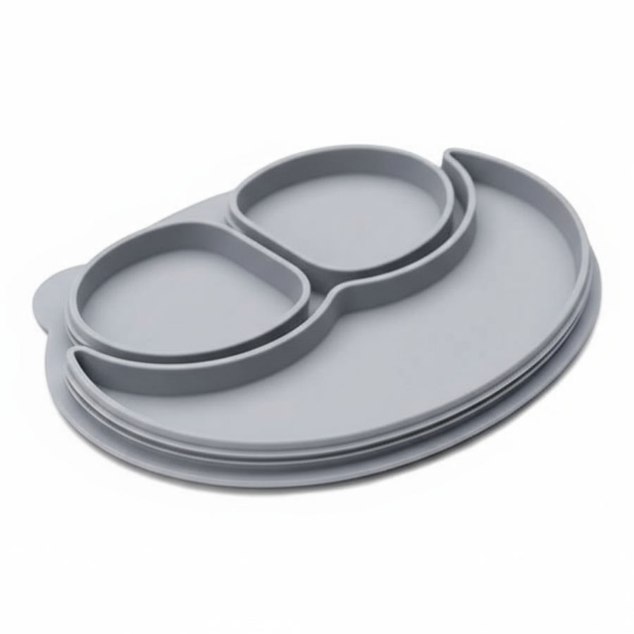 Silikonowa pokrywka do małego talerzyka Mini Mat pastelowa szarość / EZPZ