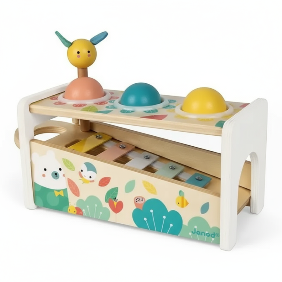 Drewniane cymbałki z kulodromem Pure / Janod