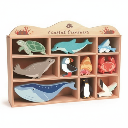 Drewniane figurki do zabawy - zwierzęta morskie / Tender Leaf Toys
