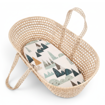 Prześcieradło bambusowe do gondoli, kosza mojżesza, kołyski Góry / Samiboo