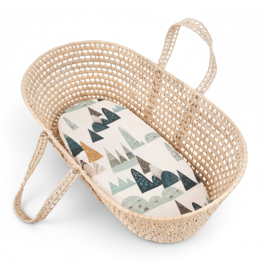 Prześcieradło bambusowe do gondoli, kosza mojżesza, kołyski Góry / Samiboo