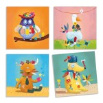 Zestaw artystyczny z naklejkami ZWIERZĘTA / Djeco DJ08932