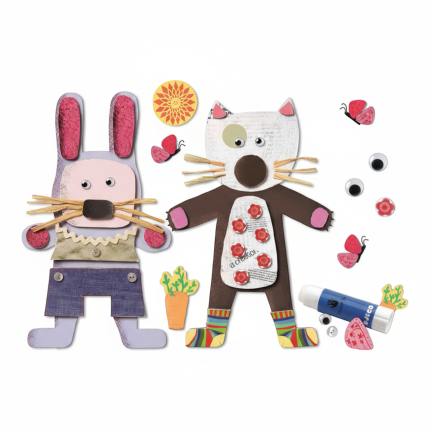 Zestaw artystyczny KOLAŻE DLA NAJMŁODSZYCH 3+ / Djeco DJ08664