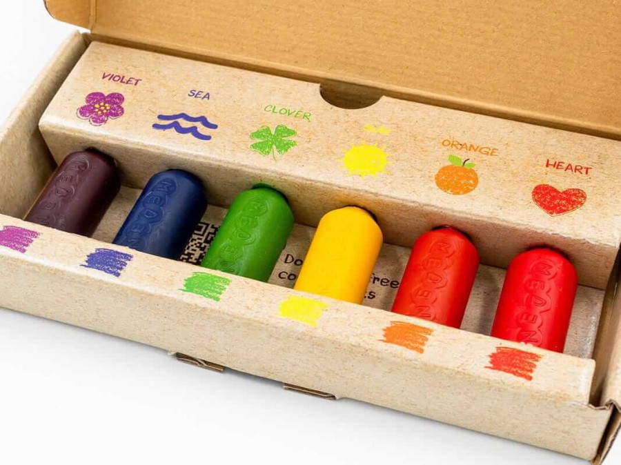 Kredki Medenka JUNIOR z wosku pszczelego, 100% naturalne