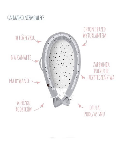 Gniazdko niemowlęce kokon Royal Baby Grey / Sleepee