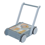 Wózek z klockami OCEAN błękit / Little Dutch LD7021
