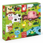 Puzzle sensoryczne 20 elementów Farma / Janod