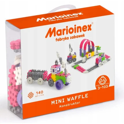 Klocki waffle MINI konstruktor dziewczynka 140 szt. / Marioinex