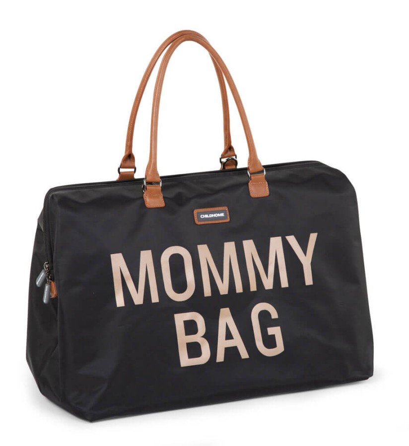 Torba Mommy Bag Czarno-Złota / Childhome CWMBBBLGO