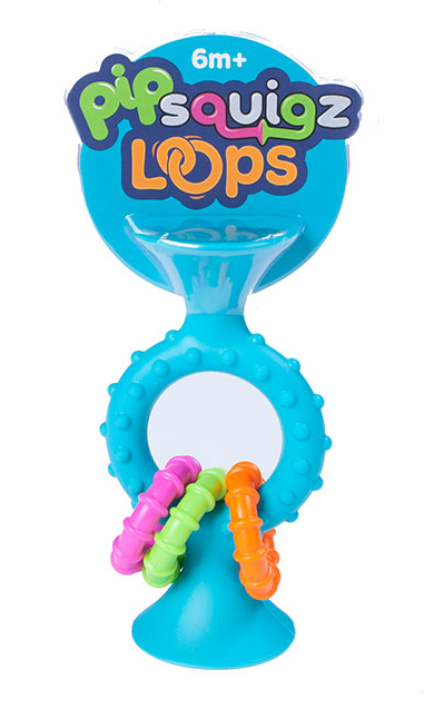 Bobo Przyssawki - grzechotka niebieska / Fat Brain Toys FA166-1