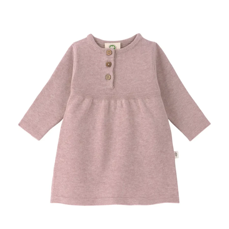 Sukienka Baby Knitted GOTS, Garden Explorer Light Pink / Lassig