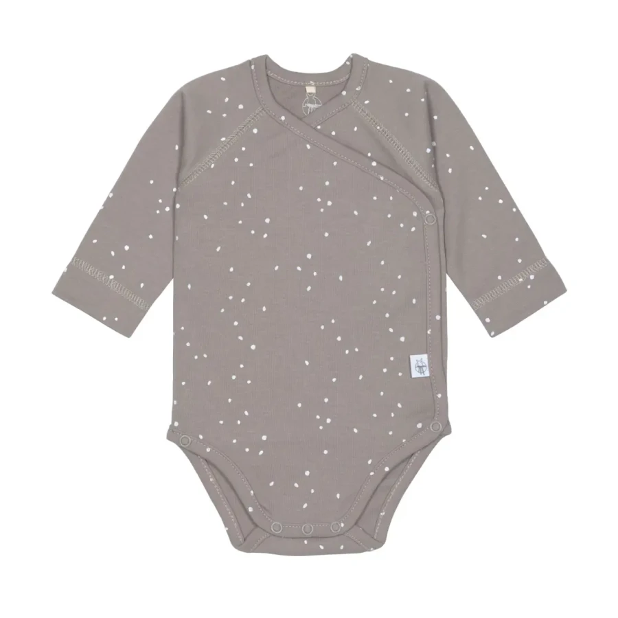 Body z długim rękawem GOTS, Sprinkle taupe / Lassig