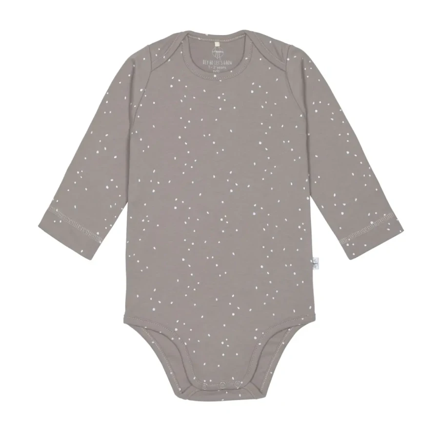 Body z długim rękawem GOTS, Sprinkle taupe / Lassig