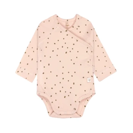 Body z długim rękawem GOTS, Dots powder pink / Lassig