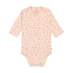 Body z długim rękawem GOTS, Dots powder pink / Lassig