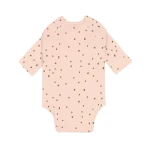 Body z długim rękawem GOTS, Dots powder pink / Lassig
