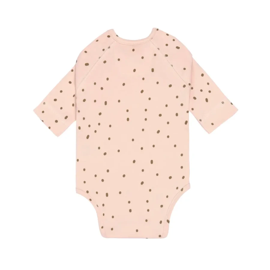 Body z długim rękawem GOTS, Dots powder pink / Lassig
