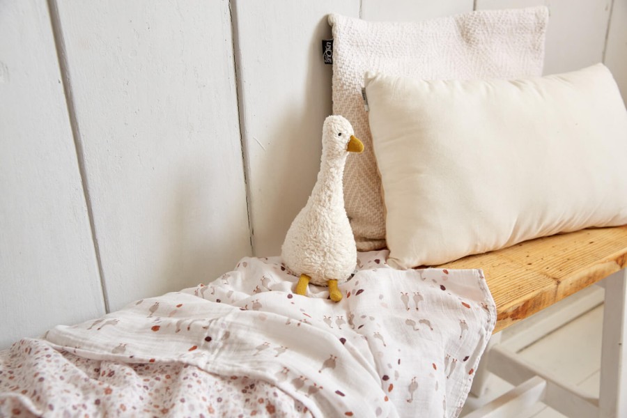 Kocyk-otulacz 80x80cm - Tiny Farmer Flowers, 3 szt. / Lassig