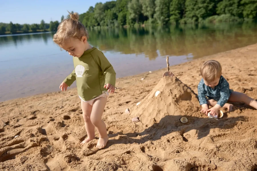 Koszulka kąpielowa UV z długim rękawem - Shell mos