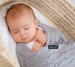 Kocyk z wełny merino - szary, kolekcja PREMIUM / Lullalove