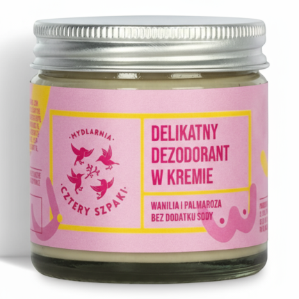 Delikatny dezodorant w kremie BADAJ SIĘ, 60 ml / Mydlarnia Cztery Szpaki